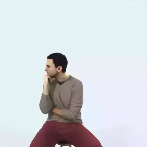 Jest 05I Listening Casual Sitting Man