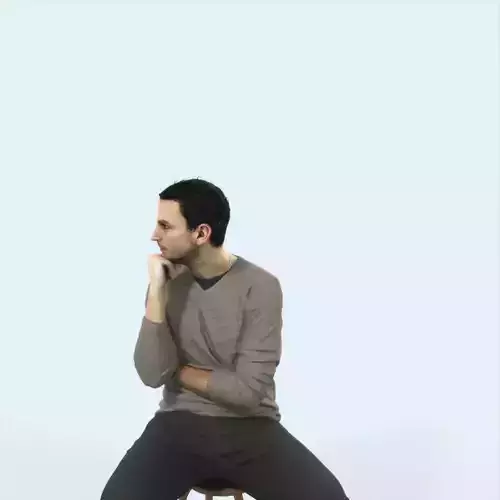 Jest 05H Listening Casual Sitting Man