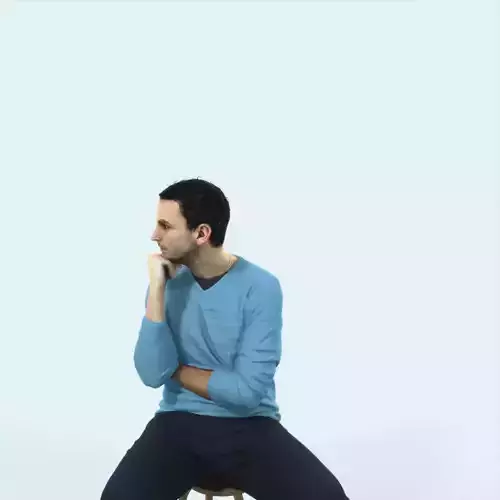 Jest 05F Listening Casual Sitting Man