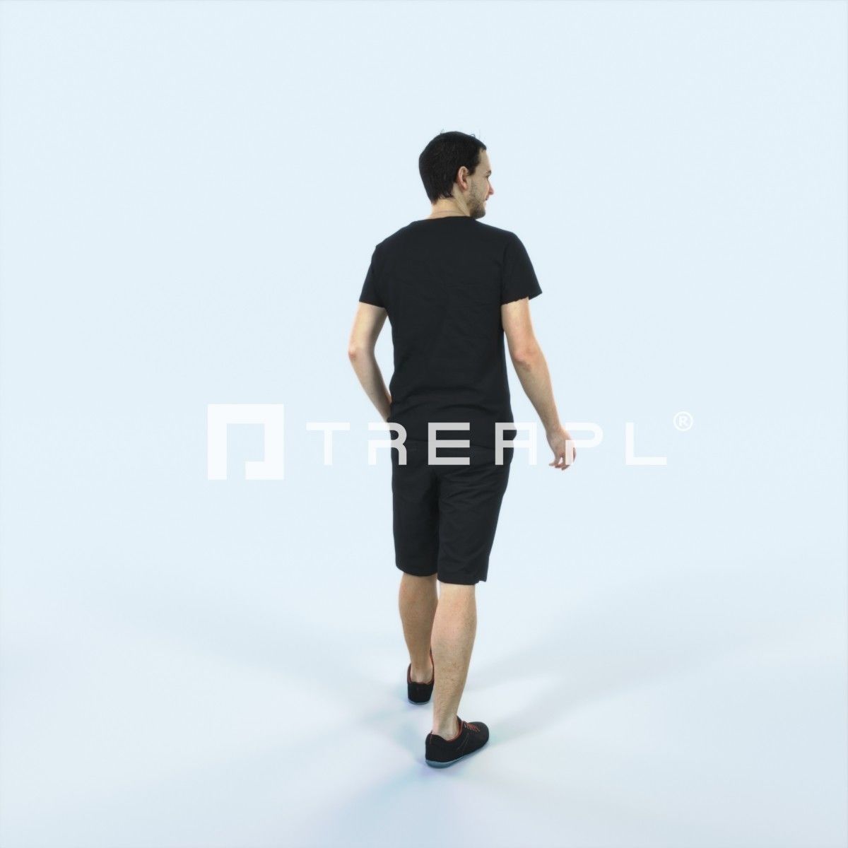 Jest 06B Explaining Summer Casual Walking Man Low-poly 3D model_3