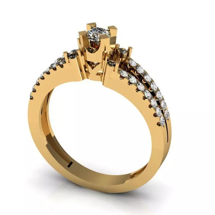 daimond ring 3D print model_0