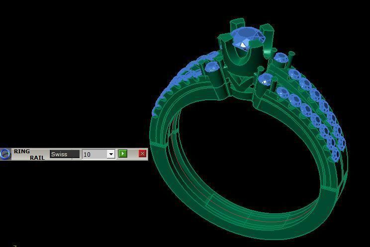 daimond ring 3D print model_14