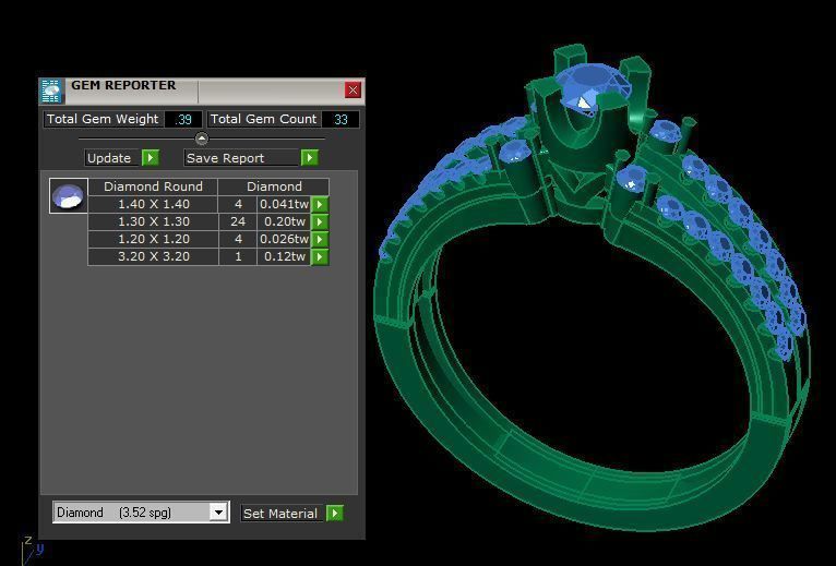 daimond ring 3D print model_16