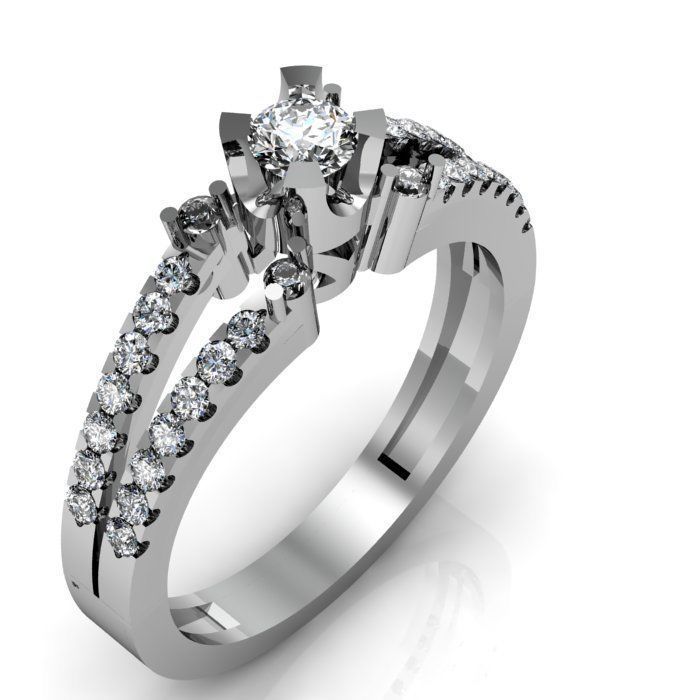 daimond ring 3D print model_7