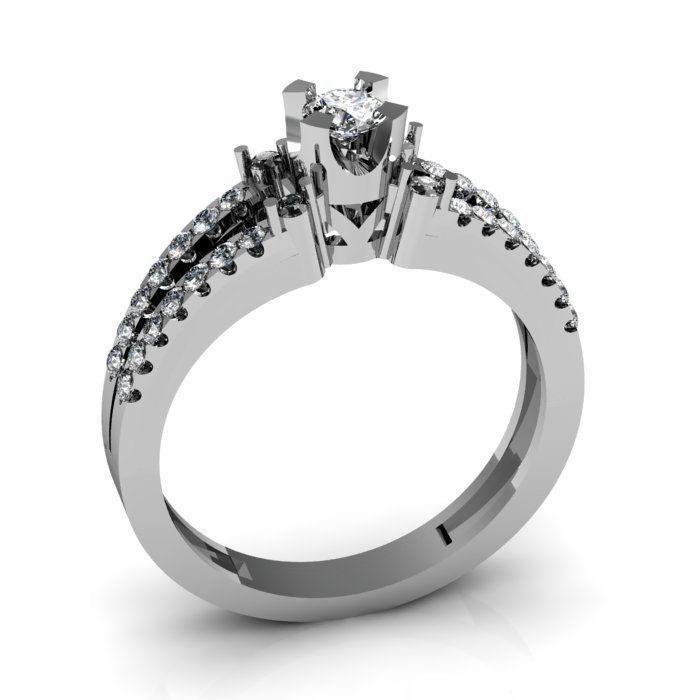 daimond ring 3D print model_3