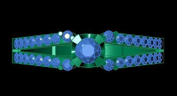 daimond ring 3D print model_10