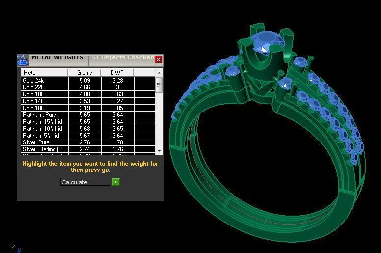 daimond ring 3D print model_15