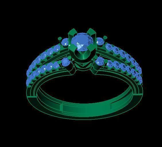 daimond ring 3D print model_9