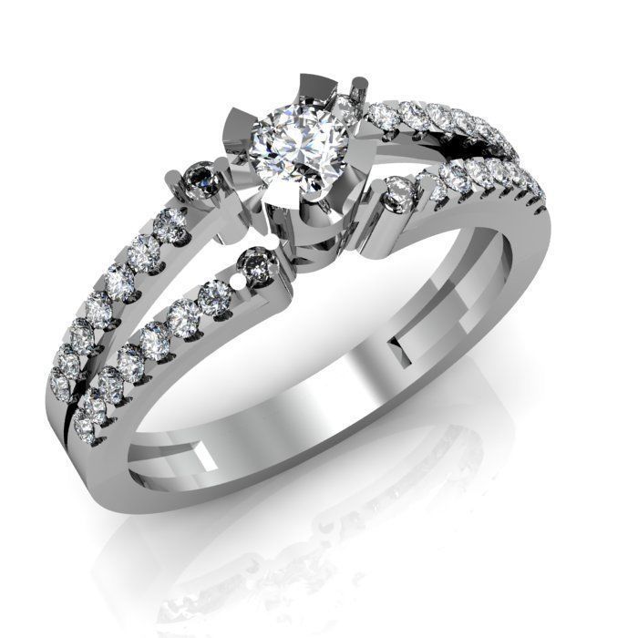 daimond ring 3D print model_5