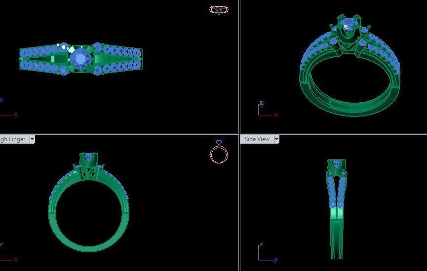 daimond ring 3D print model_13