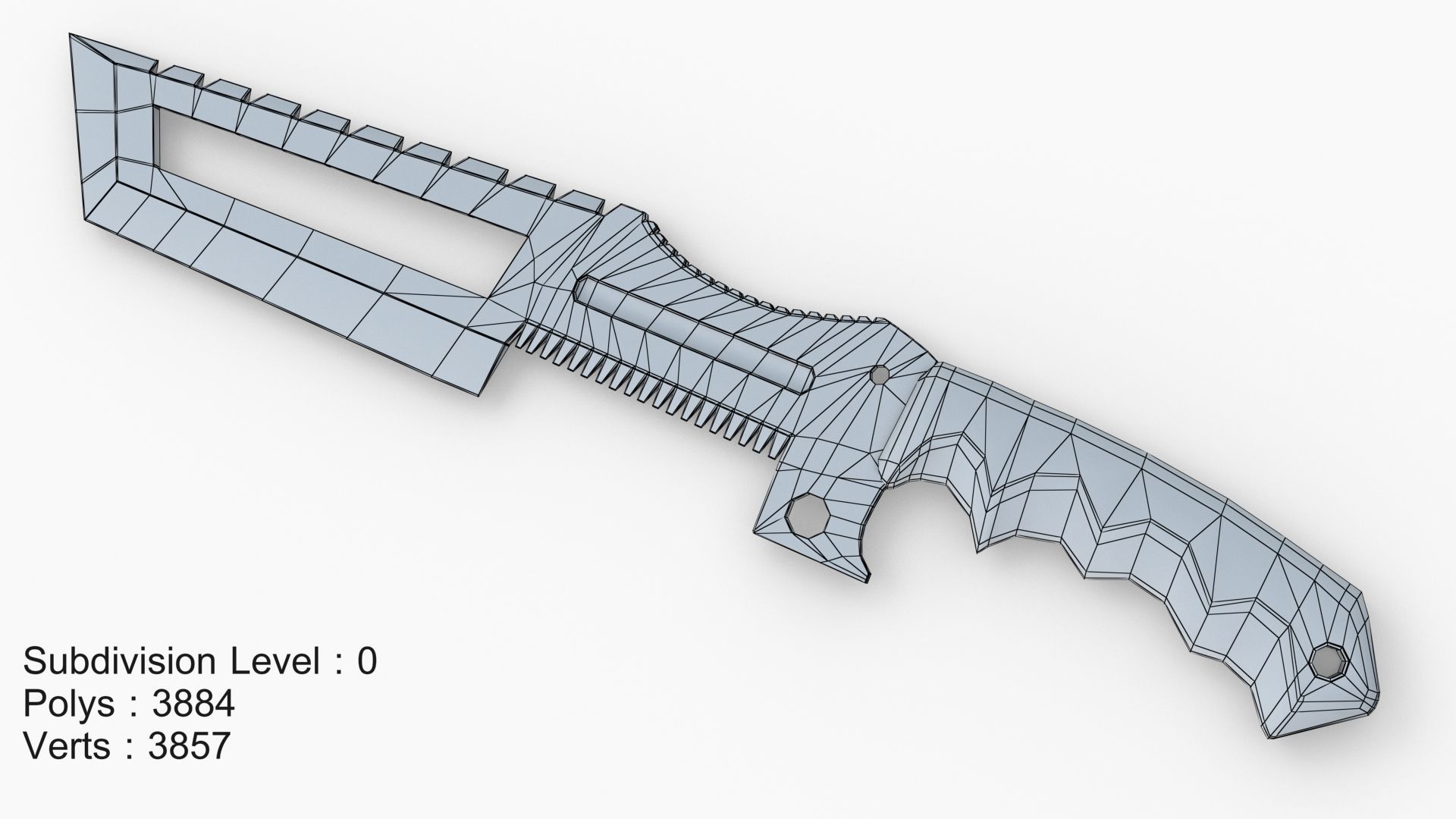 Knife Low-poly 3D model_13