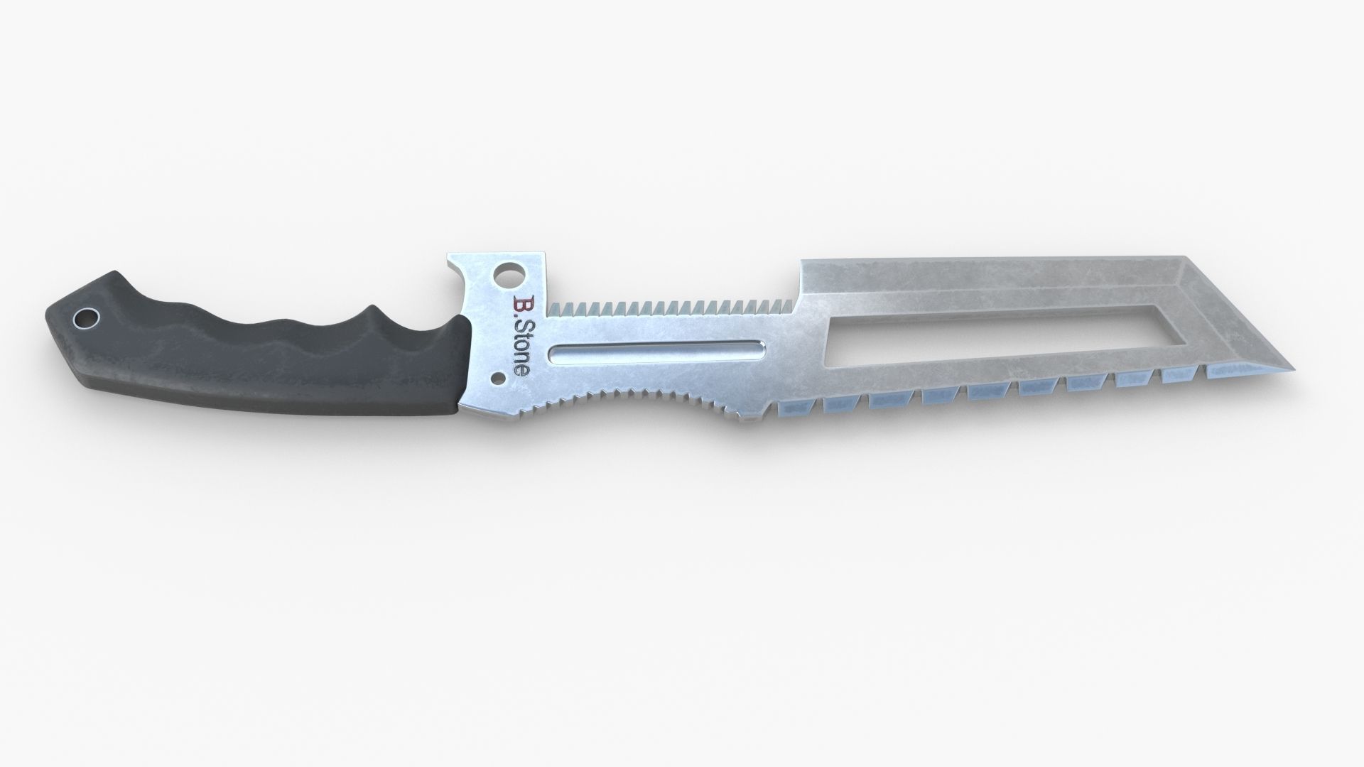 Knife Low-poly 3D model_3