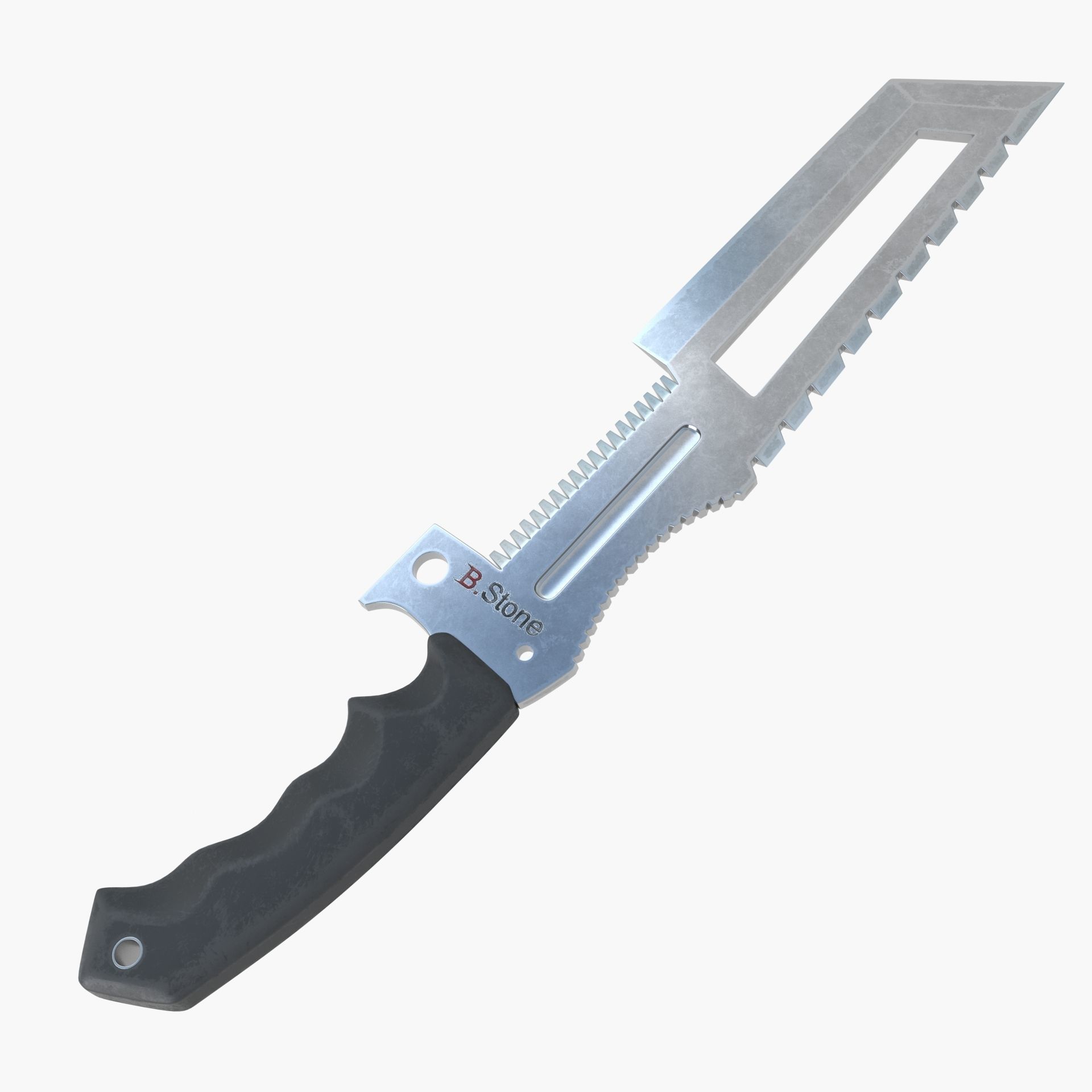 Knife Low-poly 3D model_11