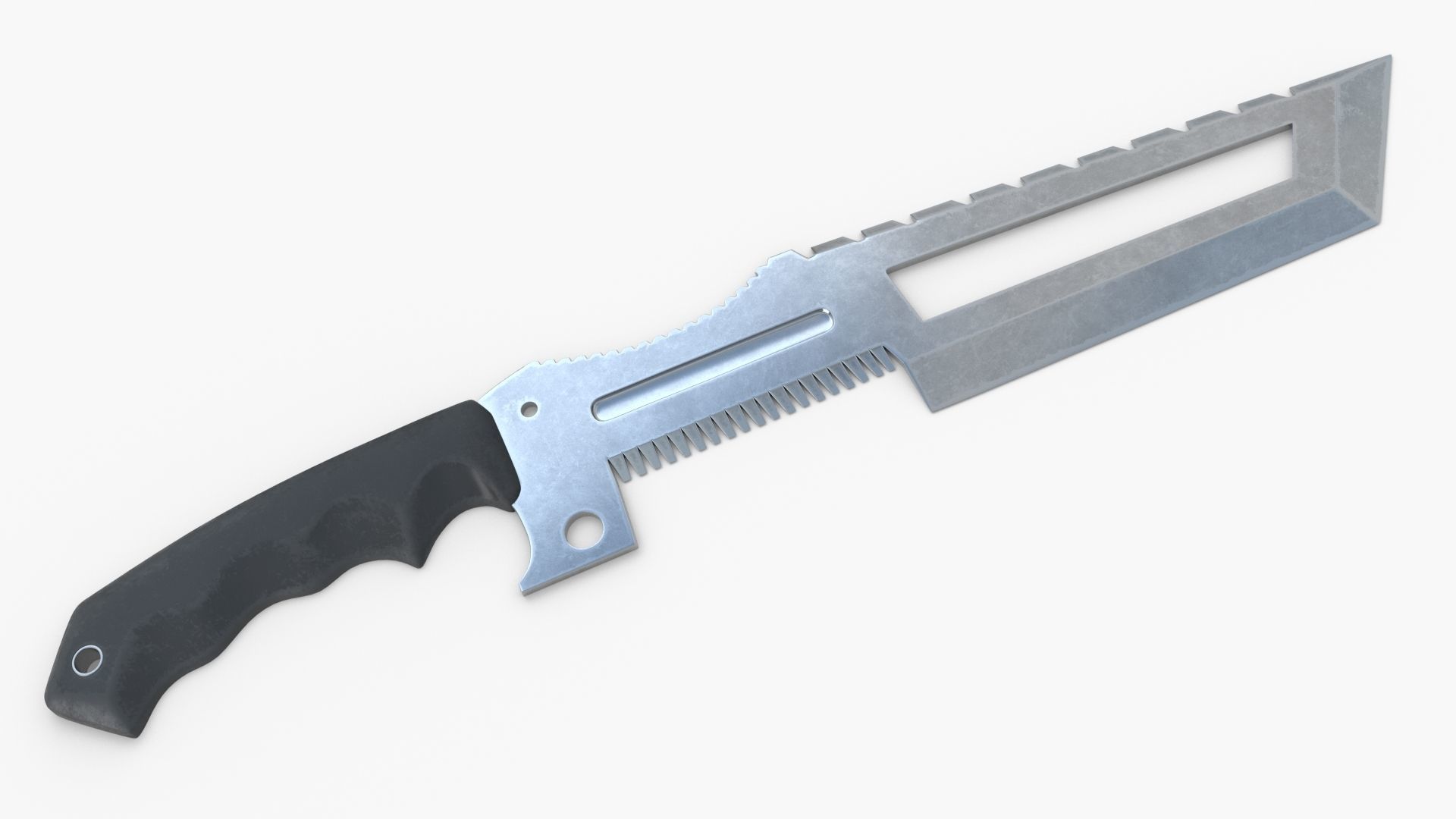 Knife Low-poly 3D model_5