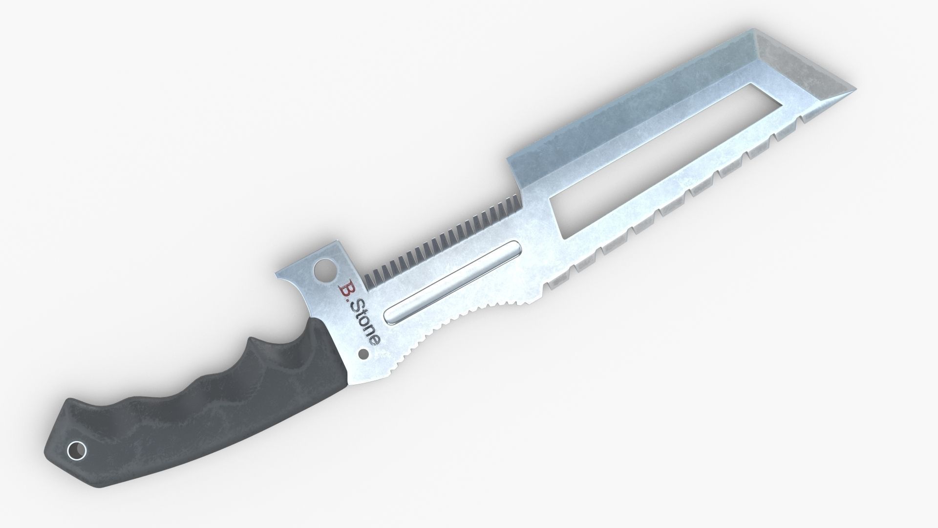 Knife Low-poly 3D model_2