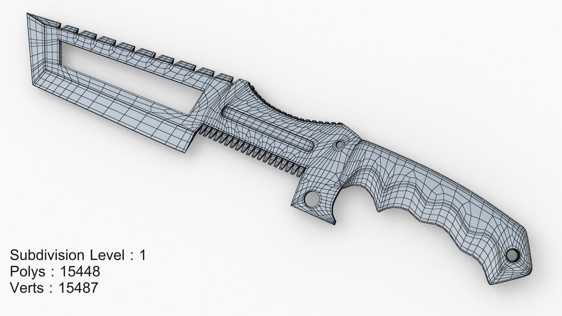 Knife Low-poly 3D model_14