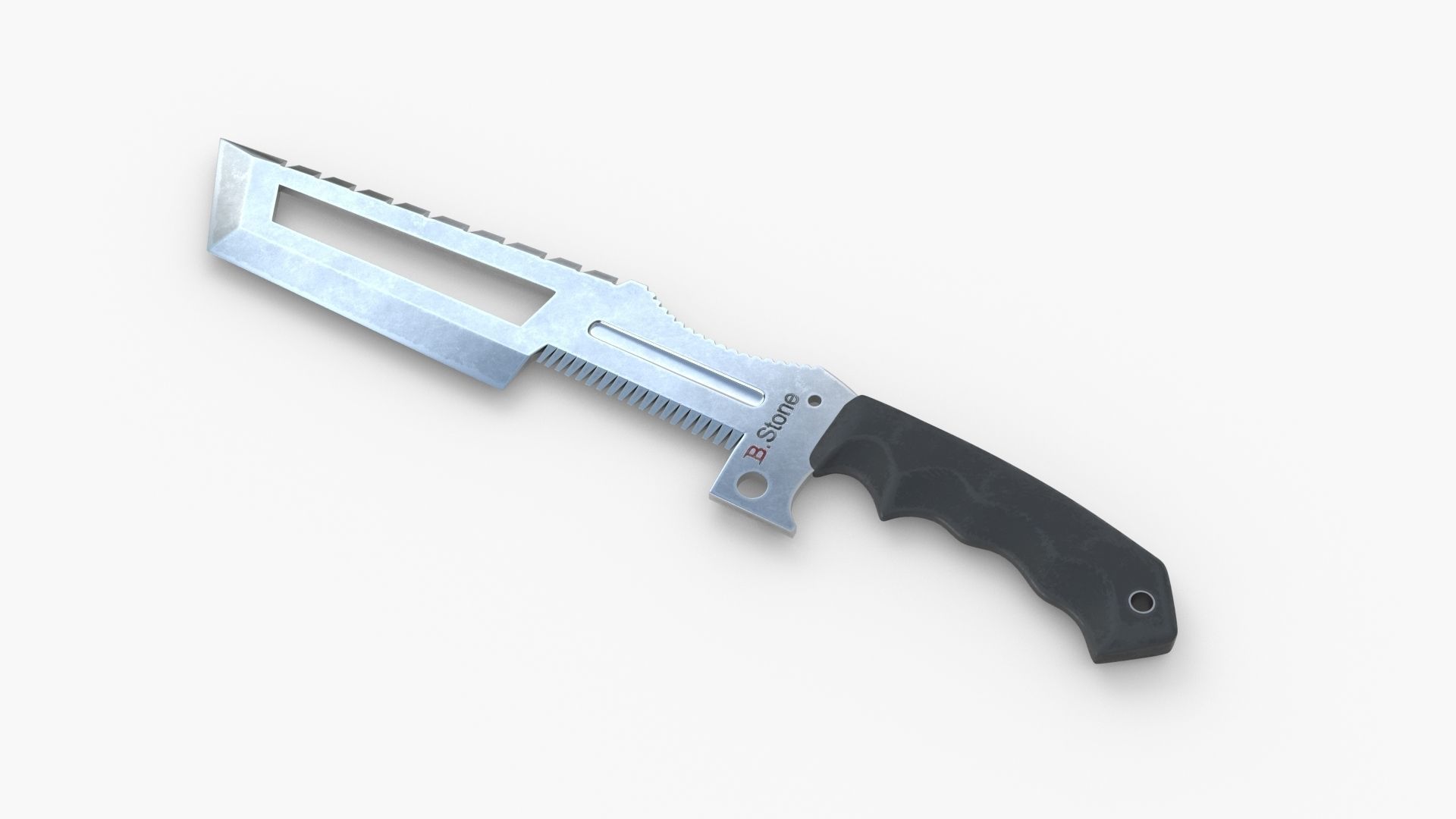 Knife Low-poly 3D model_1