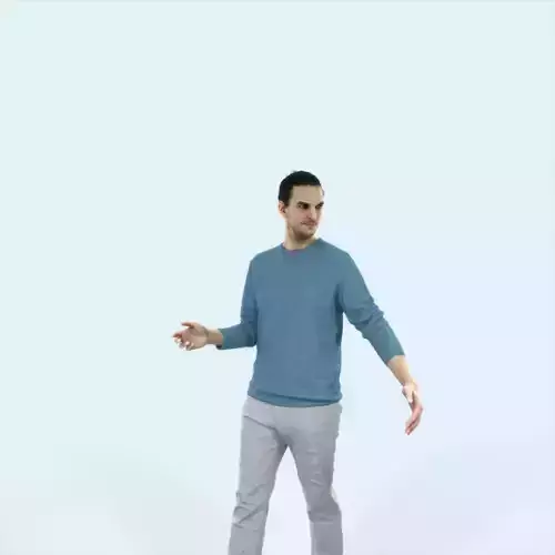 Jest 14K Explaining Couple walking Casual Man