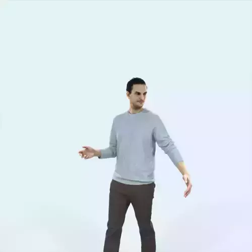 Jest 14G Explaining Couple walking Casual Man