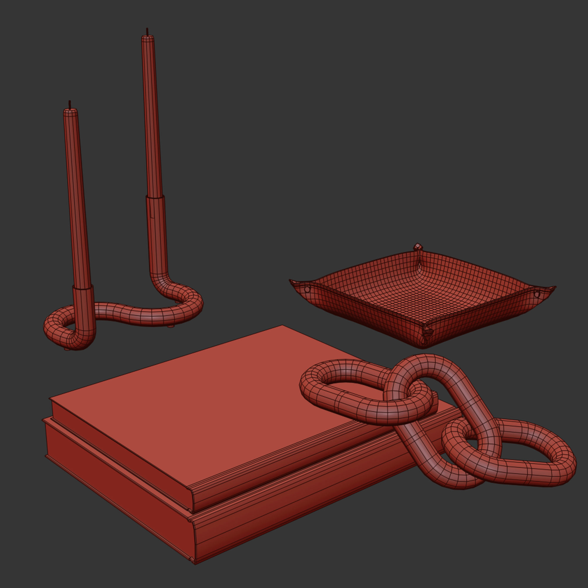 Coffee table decor 02 3D model_8