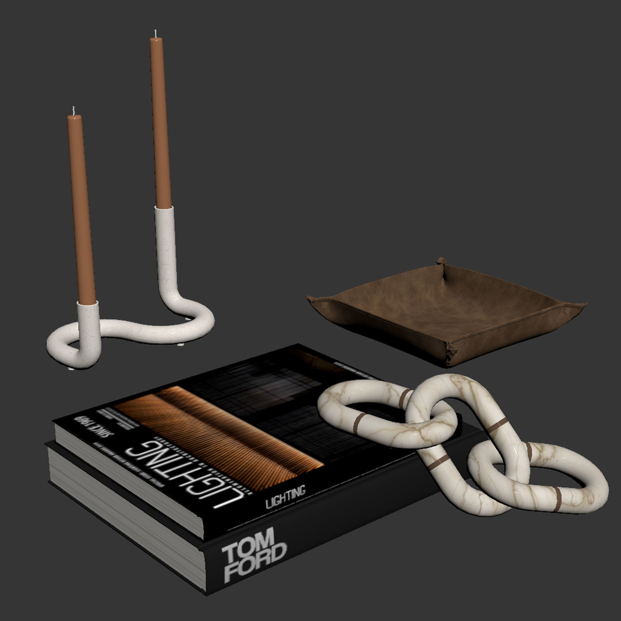 Coffee table decor 02 3D model_6