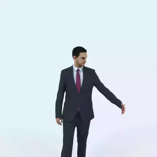 Jest 10C Couple walking Business Man Low-poly 3D model