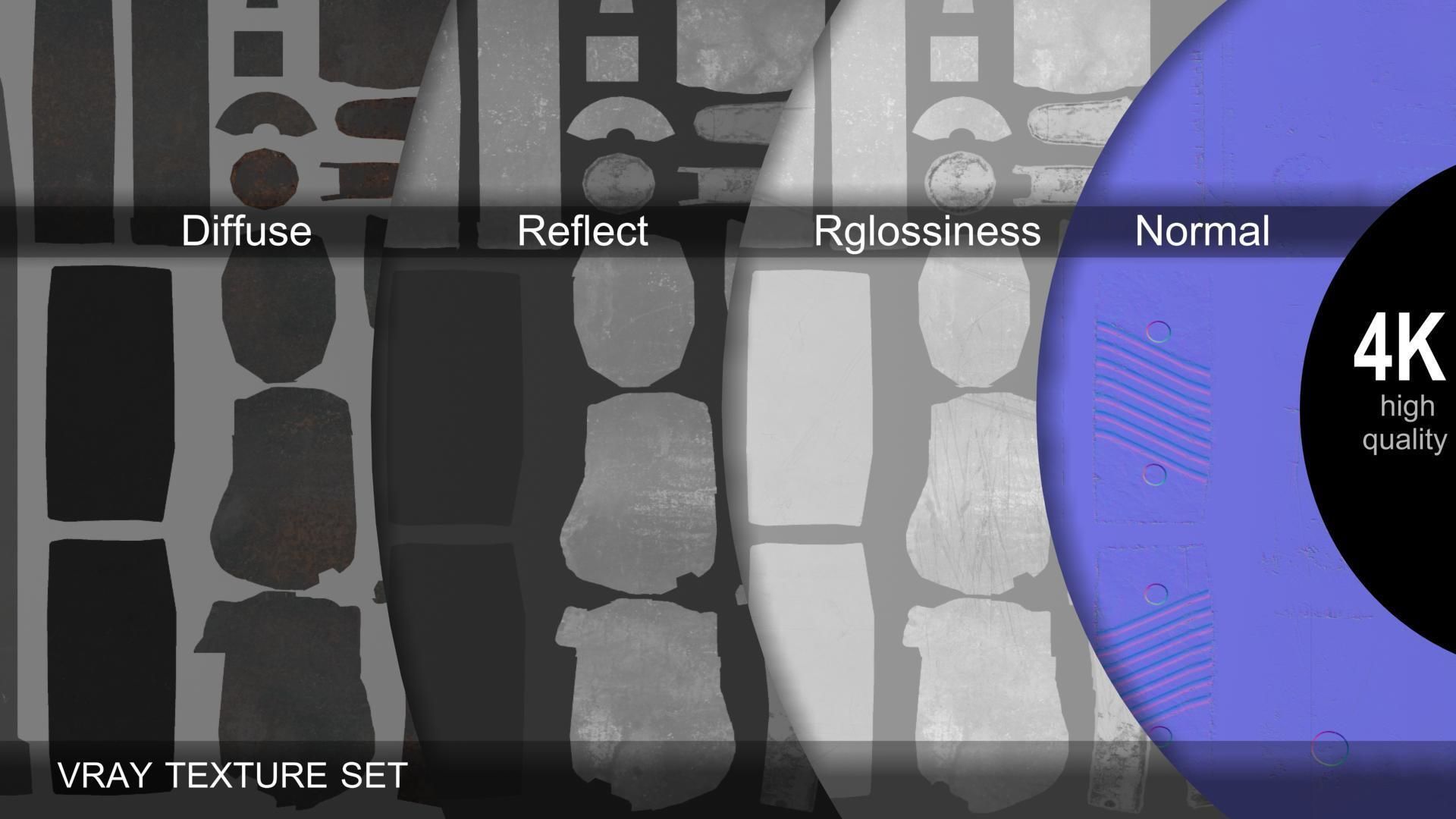 Karabiner k98 bayonet Low-poly 3D model_13