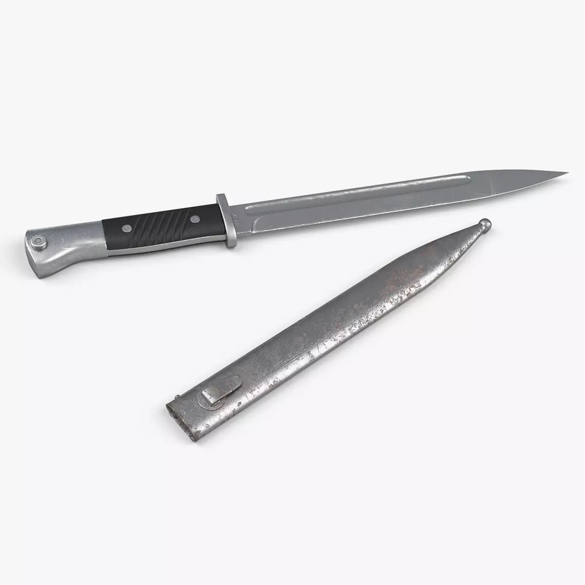 Karabiner k98 bayonet Low-poly 3D model_0