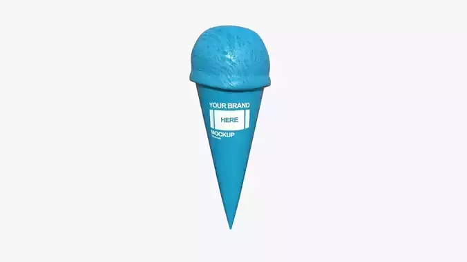 Ice Cream A06 - Blank Mock Up Basic Template Low-poly 3D model