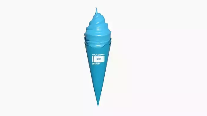 Ice Cream A07 - Blank Mock Up Basic Template Low-poly 3D model