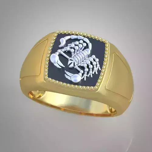 Scorpio ring 0339 3D printable model 14