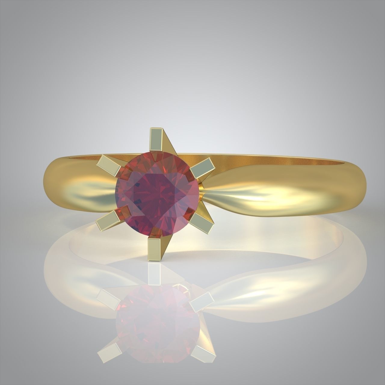 Diamond ring 0341 3D printable model 3D print model_6