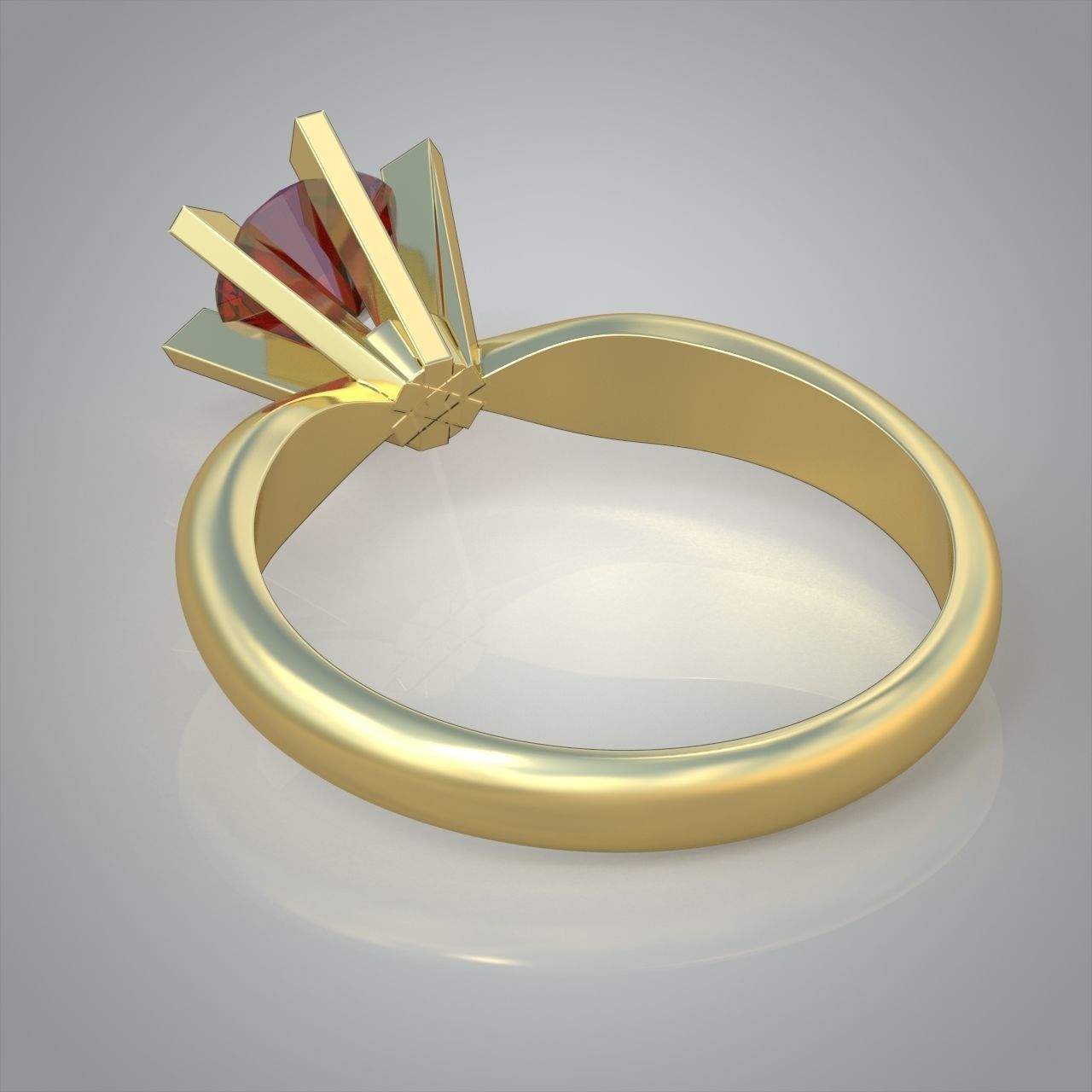 Diamond ring 0341 3D printable model 3D print model_8