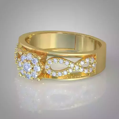 Diamond ring 0342 3D printable model