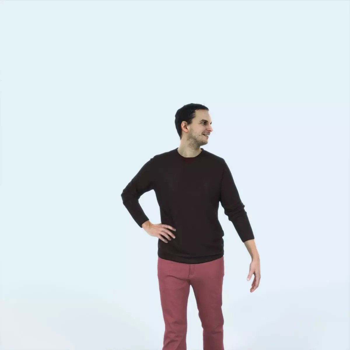 Jest 17G Listening walking Casual Man Low-poly 3D model_0