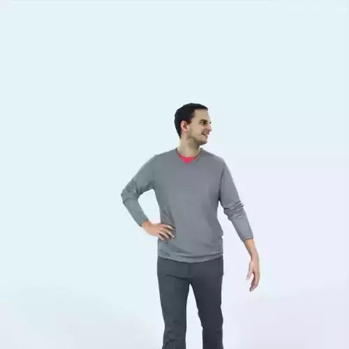 Jest 17A Listening walking Casual Man