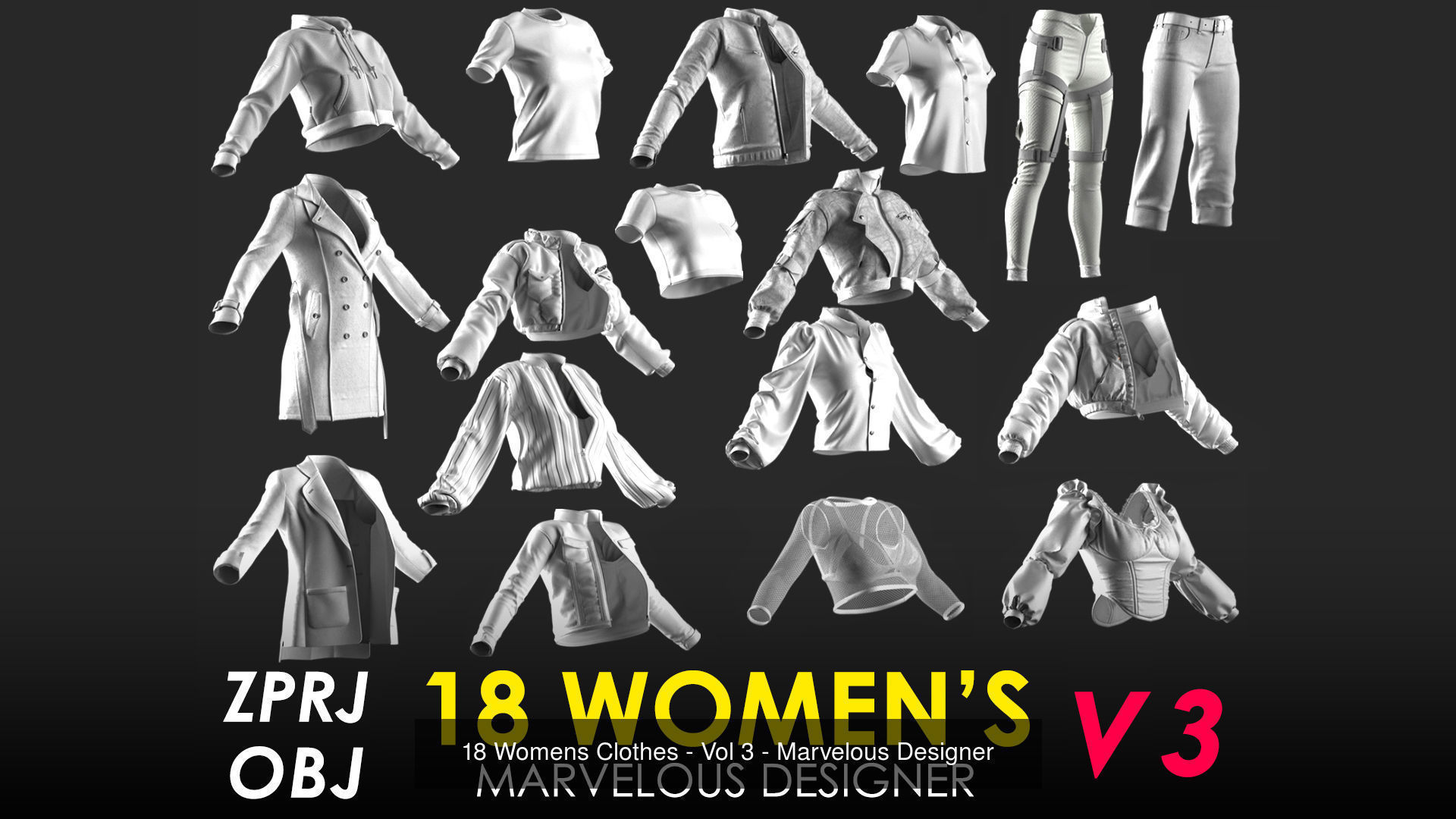 106 Clothes - 50 percent Saving - Marvelous Designer 3D Model Collection_7