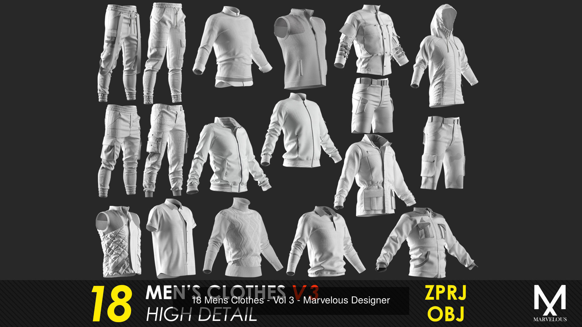 106 Clothes - 50 percent Saving - Marvelous Designer 3D Model Collection_13