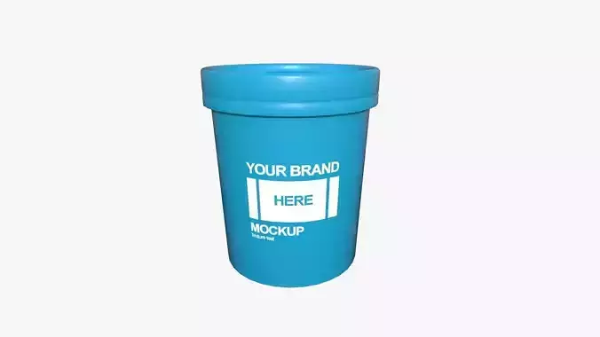 Ice Cream A10 - Blank Mock Up Basic Template Low-poly 3D model