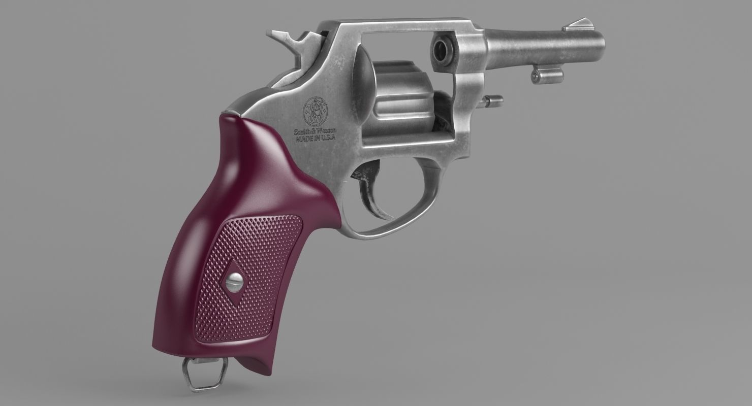 Revolver Police 8mm 3D model_25