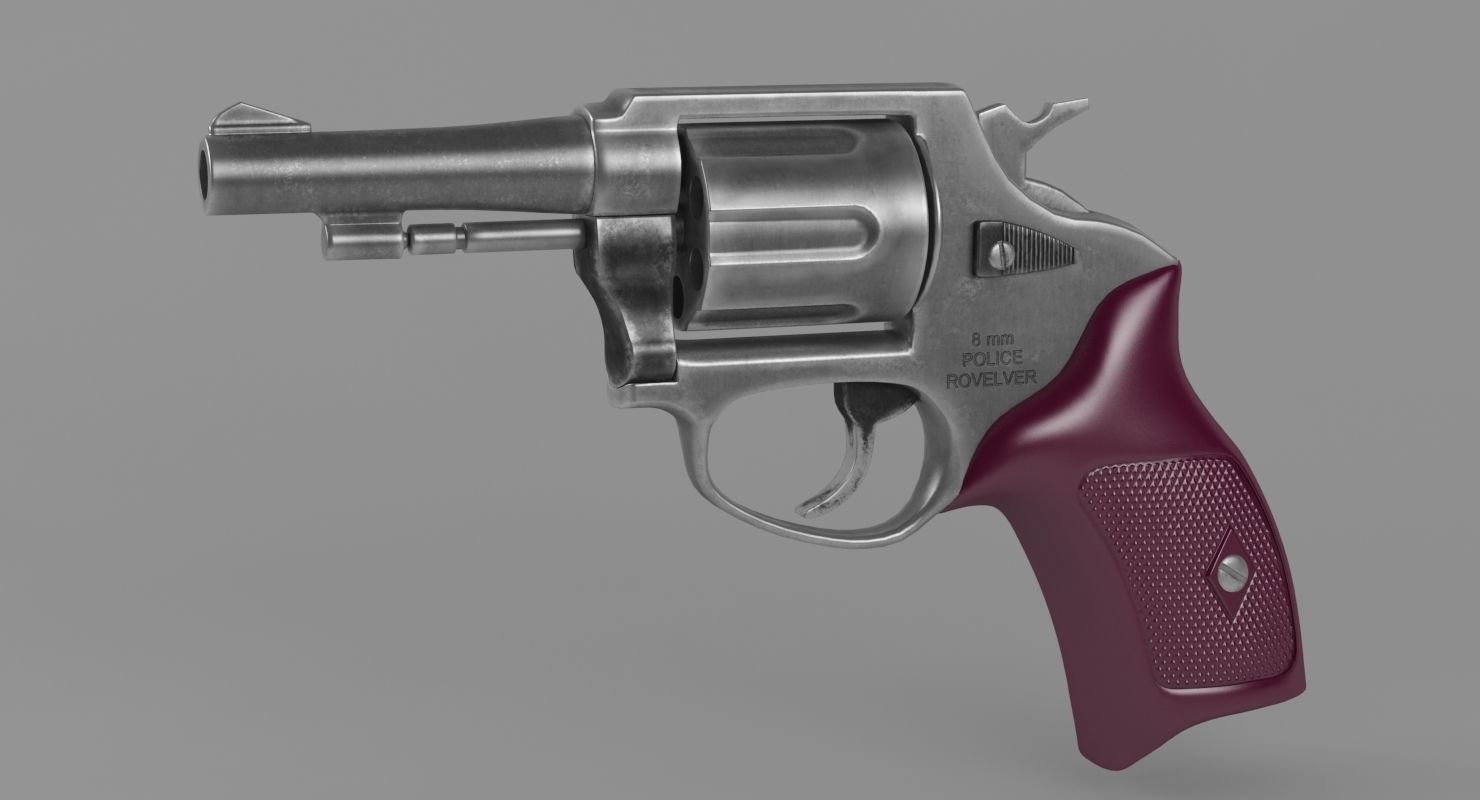 Revolver Police 8mm 3D model_1