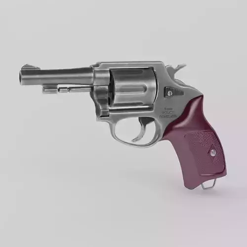 Revolver Police 8mm 3D model