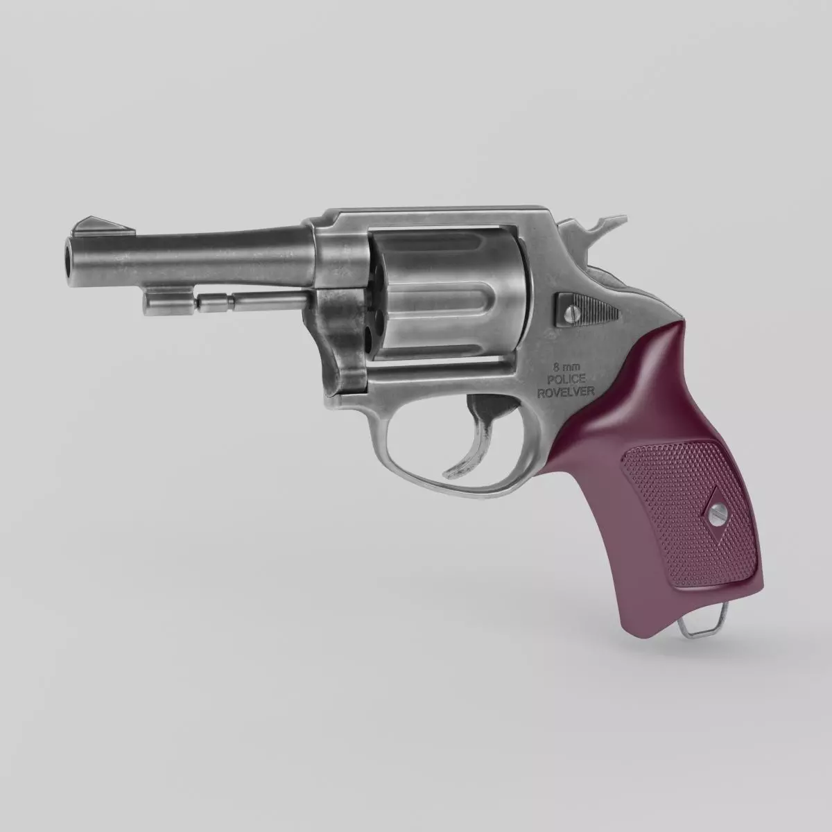 Revolver Police 8mm 3D model_0