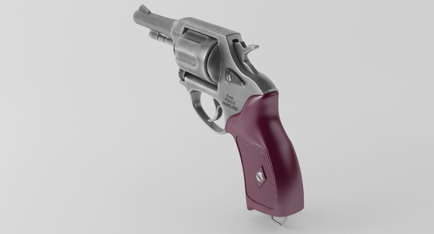 Revolver Police 8mm 3D model_3