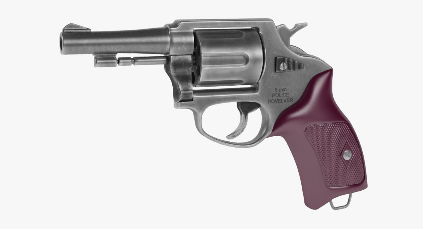 Revolver Police 8mm 3D model_30