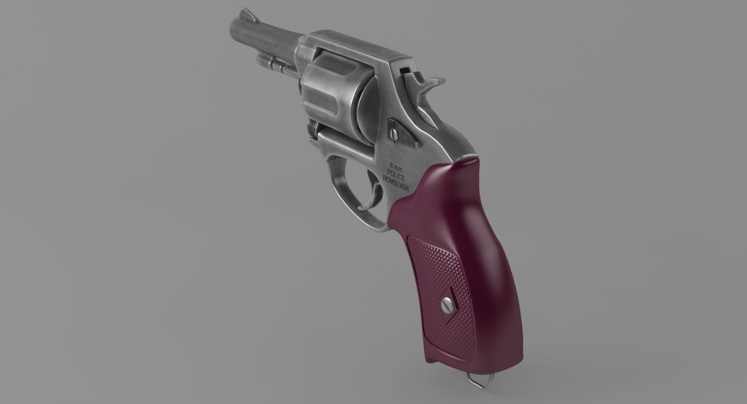 Revolver Police 8mm 3D model_2