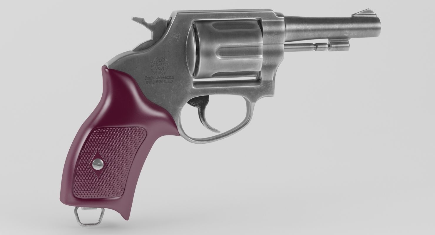 Revolver Police 8mm 3D model_16