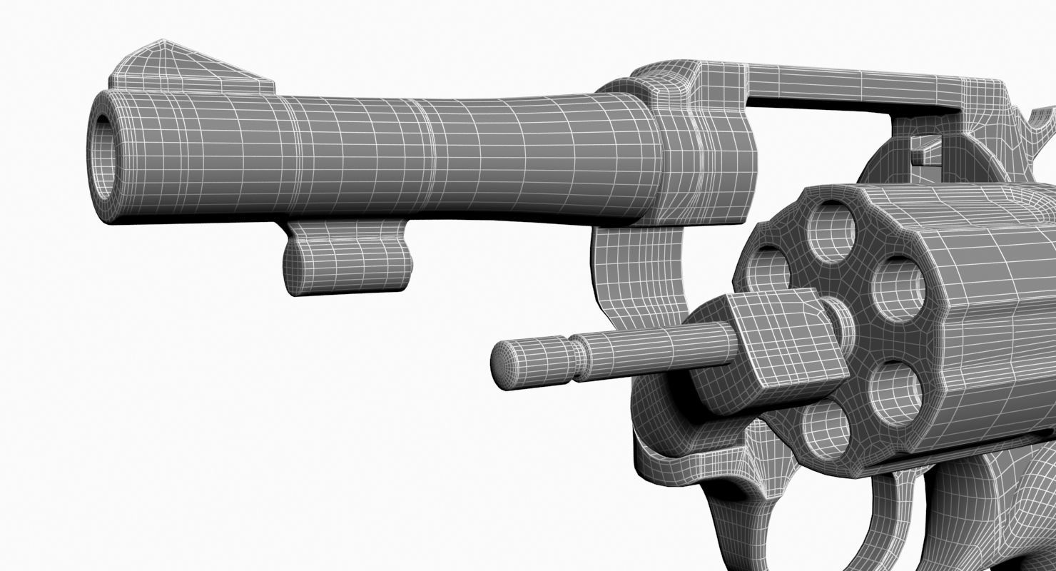 Revolver Police 8mm 3D model_38