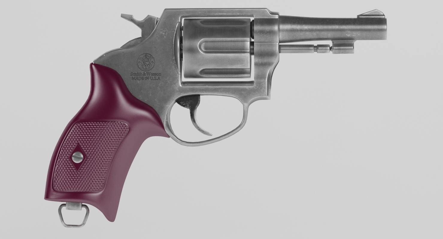 Revolver Police 8mm 3D model_12