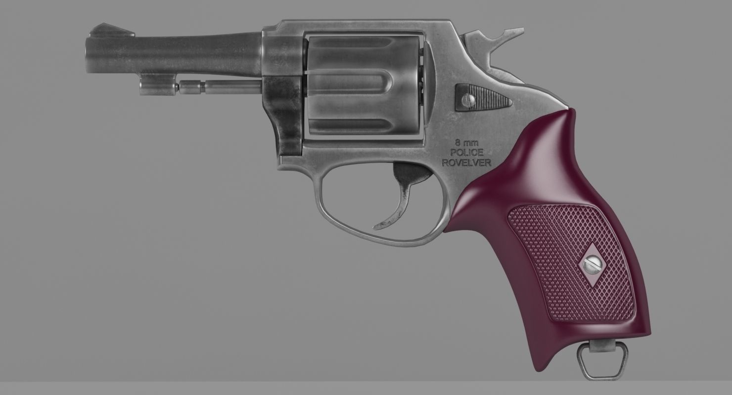 Revolver Police 8mm 3D model_13